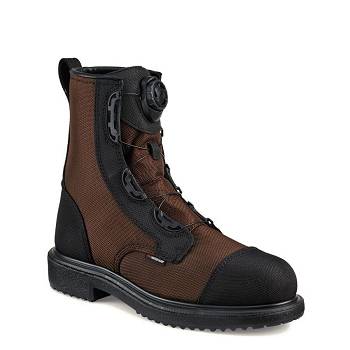 Red Wing Férfi MaxBond 8-inch Safety Toe Munkavédelmi Bakancs Sötét Barna